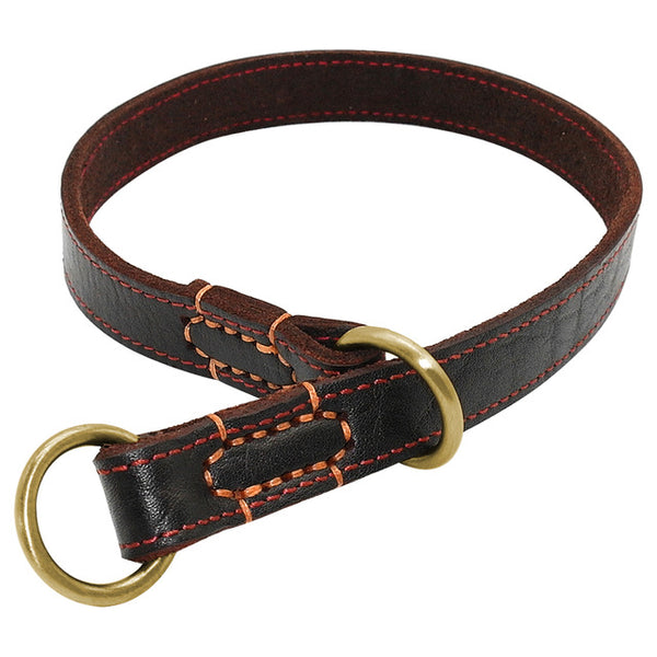 Dog Collars, Real Leather, Medium, Large Dogs, Choke Training Collar, Labrador, German Shepherd