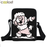 German Shepherd Dab Puppy Mini Messenger Bag, Women Shoulder Bag, Kids Crossbody Bag, Book Bag