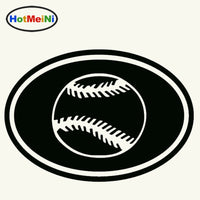 Softball Oval Car Sticker, For Wall, Camper, Van, Canoe, Car Decor, Vinyl Decal, 10 Colors
