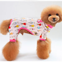 Dog Clothes, Jumpsuit, Cotton Dog Pajamas, Four-Leg Warm Clothes for Dogs, Shih Tzu, Yorkie Clothes