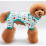 Dog Clothes, Jumpsuit, Cotton Dog Pajamas, Four-Leg Warm Clothes for Dogs, Shih Tzu, Yorkie Clothes