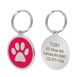 Dog ID Tag Engraved Metal Customized Pet Tags Small Large Dog Accessories Personalized Bone Paw Name Tag Plate Collar Decoration
