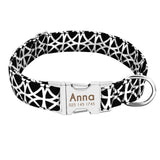 Dog Collar Personalized Nylon Small Dogs Puppy Collars Engrave Name ID for Small Medium Large Pet Pitbull German Shepherd